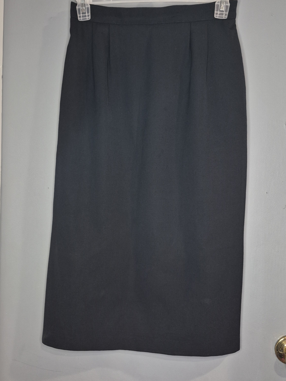 Vintage Prophecy Black Wool Pencil Skirt - Women